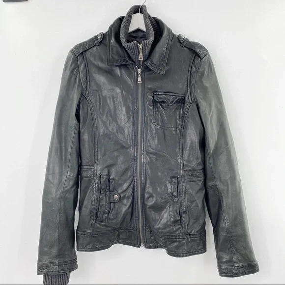 Danier Black Leather Removable Double-Lined Jacket - Size S - Picture 1 of 11
